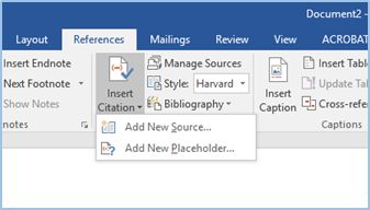 how to insert a citation in word 2013